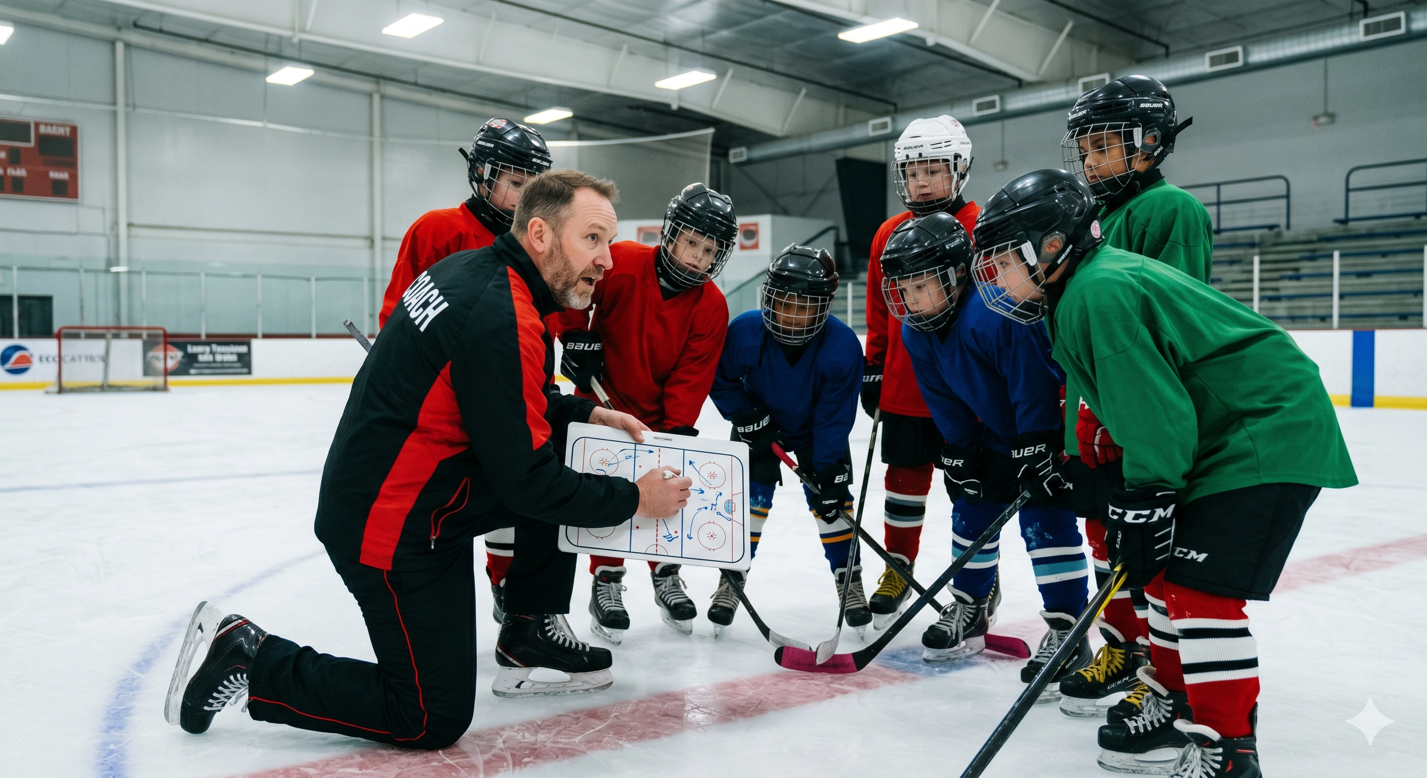 Hockey team on ice